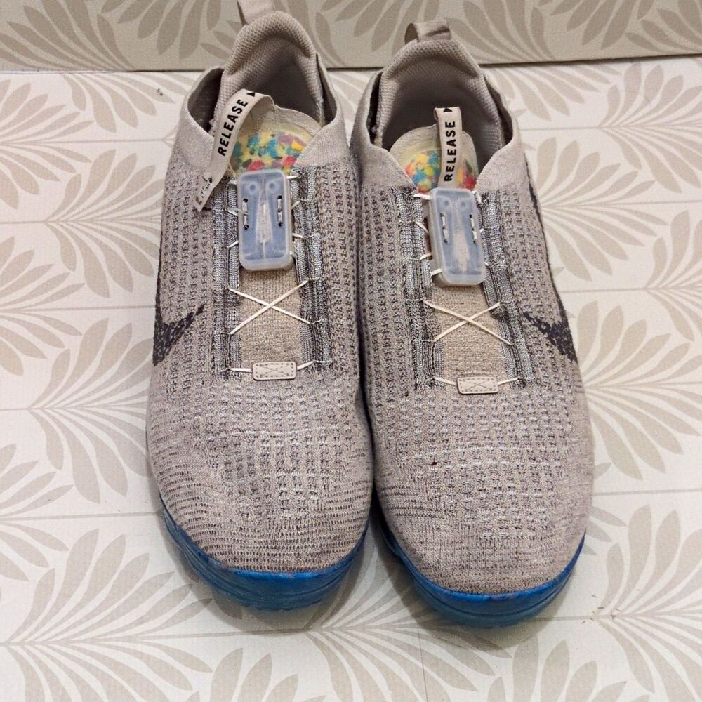 Nike Men’s Air Vapormax 2020 Fk Flyknit Summit Gray/Blue Sz 12 EU 46 CW6011-020